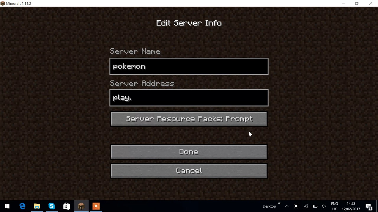 minecraft windows 10 pixelmon servers